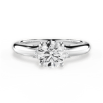 Florence Round Cut Lab Grown Diamond 18Kt White Gold Engagement Ring