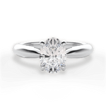 Beverly Oval Cut Lab Grown Diamond Platinum Engagement Ring