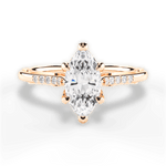 Christina Marquise Cut Lab Grown Diamond 18Kt Rose Gold Engagement Ring