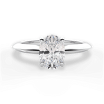 Amanda Oval Cut Lab Grown Diamond Platinum Engagement Ring