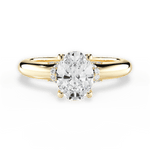 Florence Oval Cut Lab Grown Diamond 18Kt Yellow Gold Engagement Ring