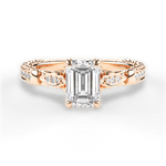Gabriela Emerald Cut Lab Grown Diamond 18Kt Rose Gold Engagement Ring