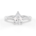 Christina Pear Cut Lab Grown Diamond 14Kt White Gold Engagement Ring