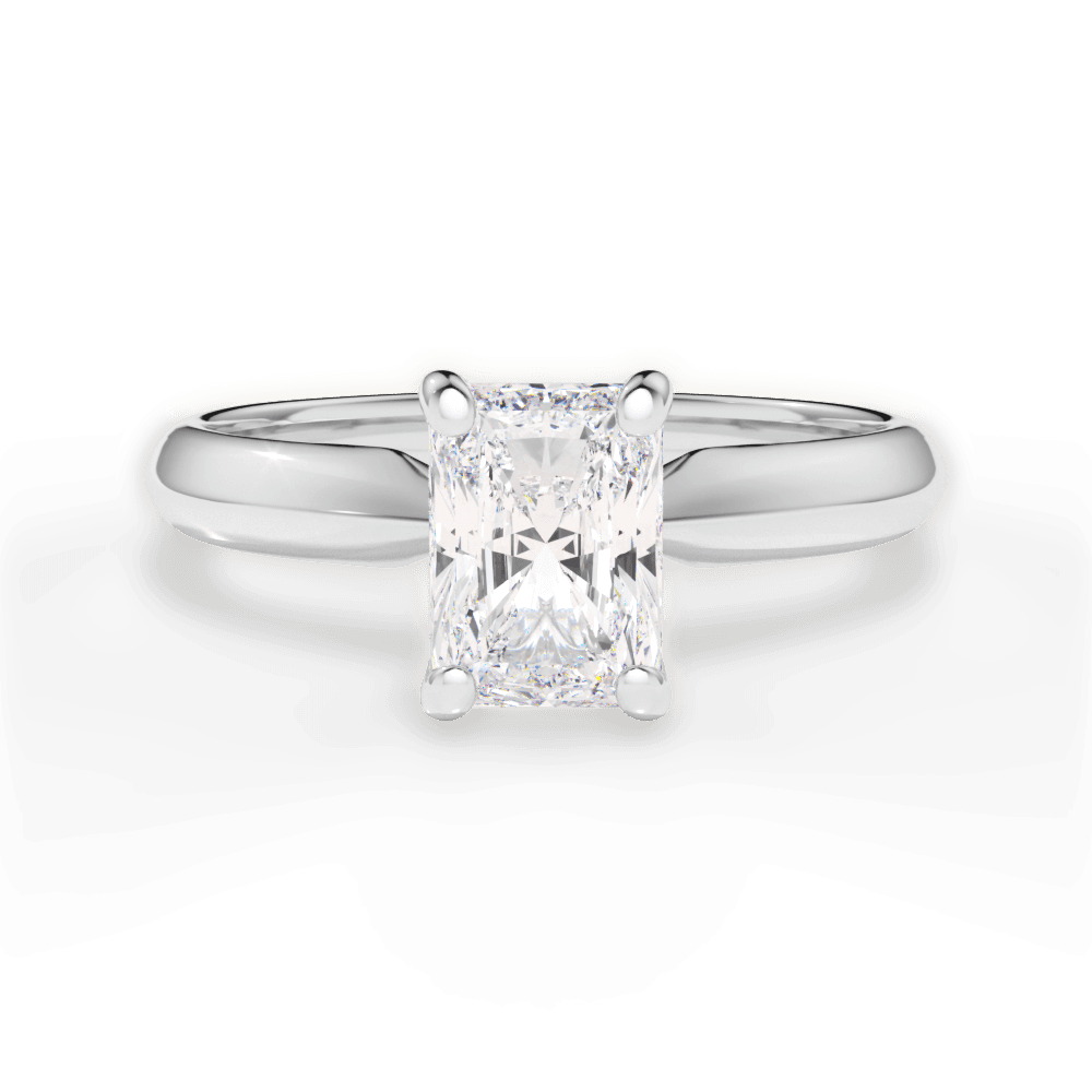Aria Radiant Cut Lab Grown Diamond Platinum Engagement Ring