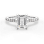 Gilda Emerald Cut Lab Grown Diamond Platinum Engagement Ring