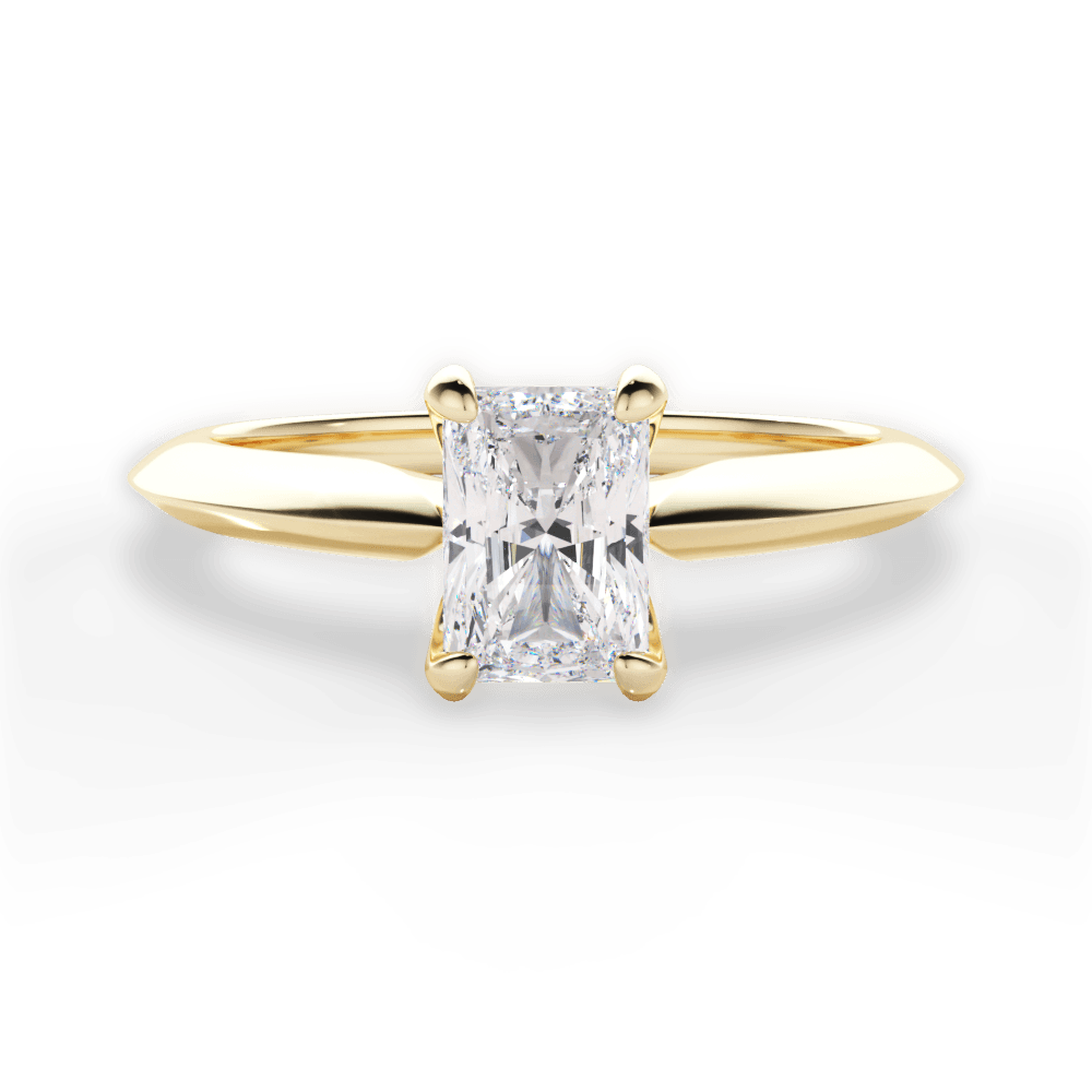 Diana Radiant Cut Lab Grown Diamond 18Kt Yellow Gold Engagement Ring