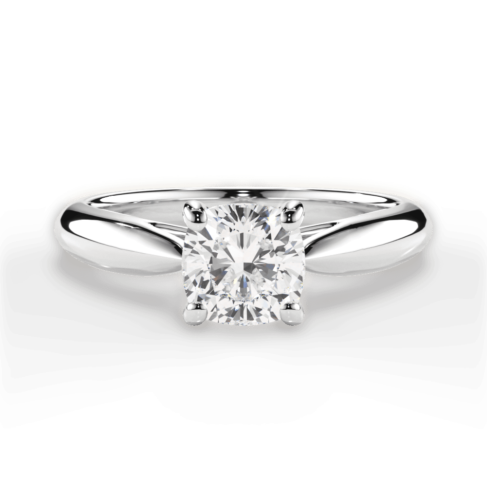 Amy Cushion Cut Lab Grown Diamond 14Kt White Gold Engagement Ring