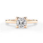 Gemma Cushion Cut Lab Grown Diamond 18Kt Rose Gold Engagement Ring