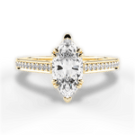 Denise Marquise Cut Lab Grown Diamond 18Kt Yellow Gold Engagement Ring