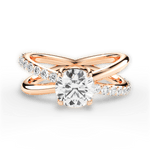 Jennifer Round Cut Lab Grown Diamond 18Kt Rose Gold Engagement Ring
