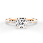 Giselle Cushion Cut Lab Grown Diamond 18Kt Rose Gold Engagement Ring
