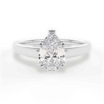Anna Pear Cut Lab Grown Diamond Platinum Engagement Ring