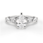 Geraldine Pear Cut Lab Grown Diamond 14Kt White Gold Engagement Ring