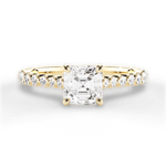 Dana Asscher Cut Lab Grown Diamond 18Kt Yellow Gold Engagement Ring