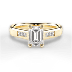 Brittany Emerald Cut Lab Grown Diamond 18Kt Yellow Gold Engagement Ring