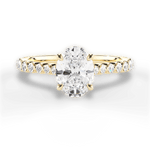 Dana Oval Cut Lab Grown Diamond 18Kt Yellow Gold Engagement Ring