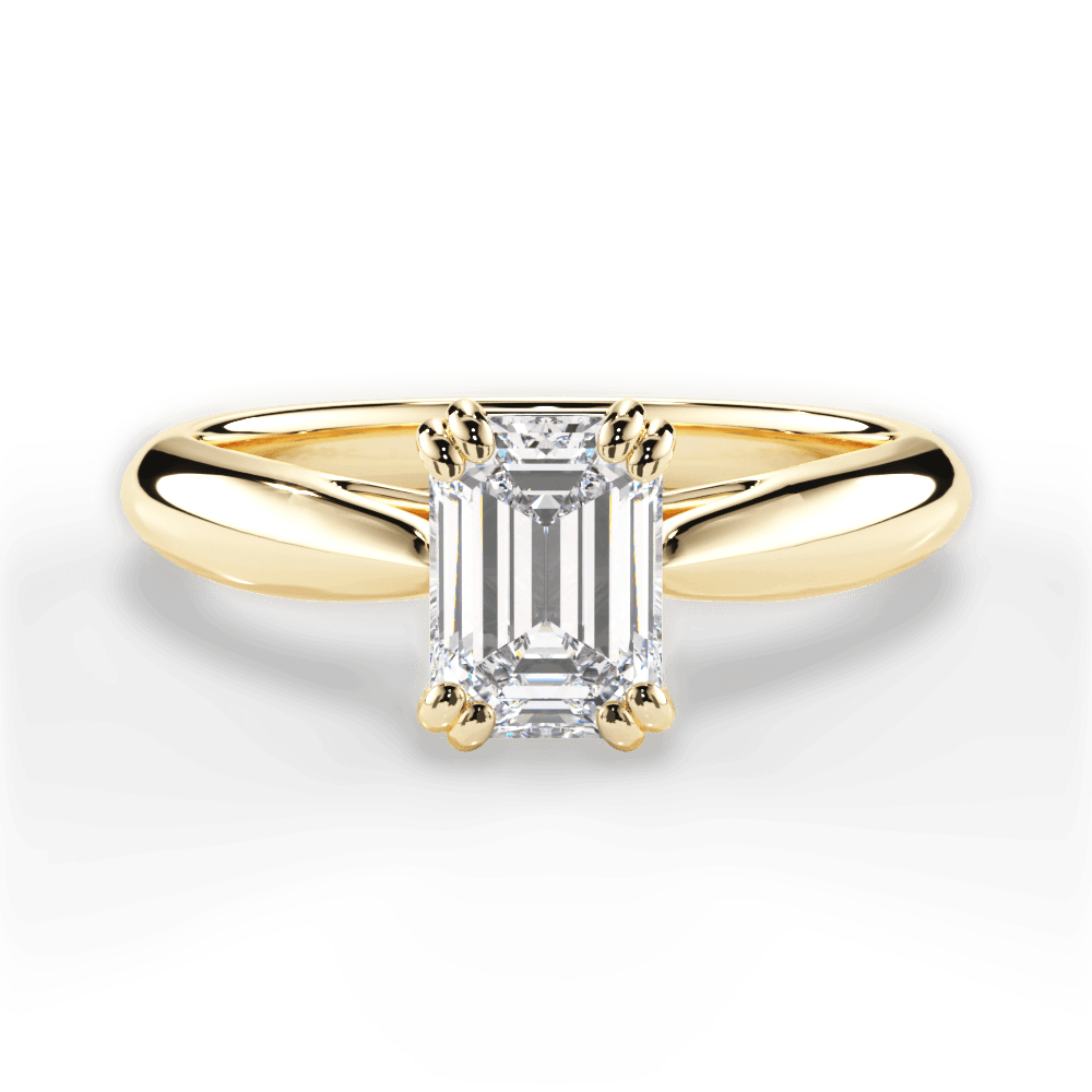 Gillian Emerald Cut Lab Grown Diamond 18Kt Yellow Gold Engagement Ring