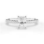 Giselle Radiant Cut Lab Grown Diamond 18Kt White Gold Engagement Ring