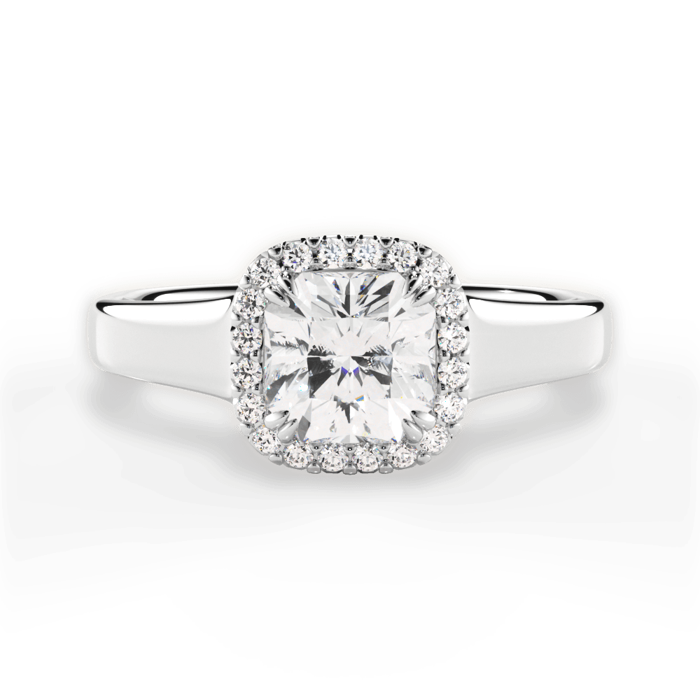 Jasmin Asscher Cut Lab Grown Diamond Platinum Engagement Ring