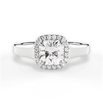 Jasmin Asscher Cut Lab Grown Diamond 14Kt White Gold Engagement Ring