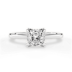 Gemma Cushion Cut Lab Grown Diamond 14Kt White Gold Engagement Ring