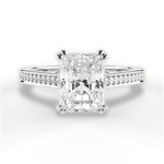 Denise Radiant Cut Lab Grown Diamond Platinum Engagement Ring