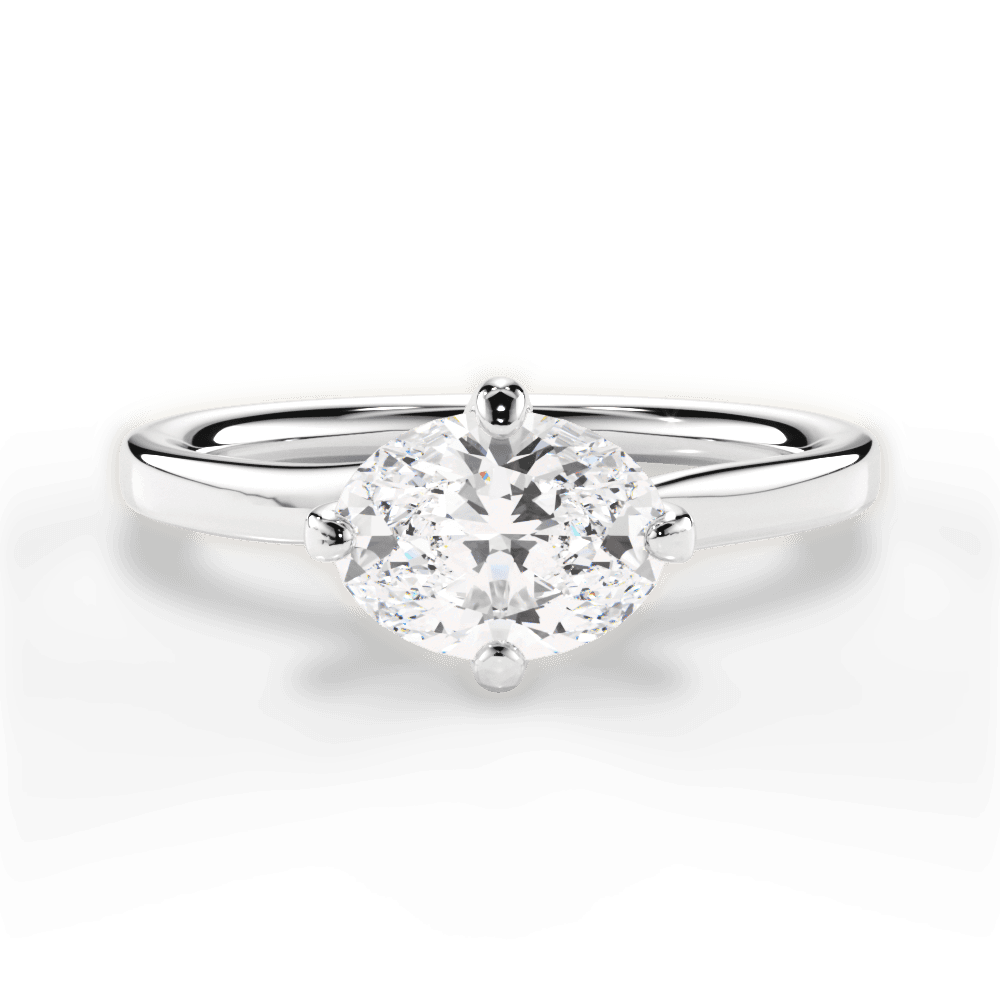 Ashley Oval Cut Lab Grown Diamond Platinum Engagement Ring