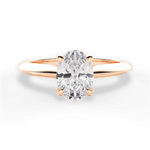 Diana Oval Cut Lab Grown Diamond 18Kt Rose Gold Engagement Ring