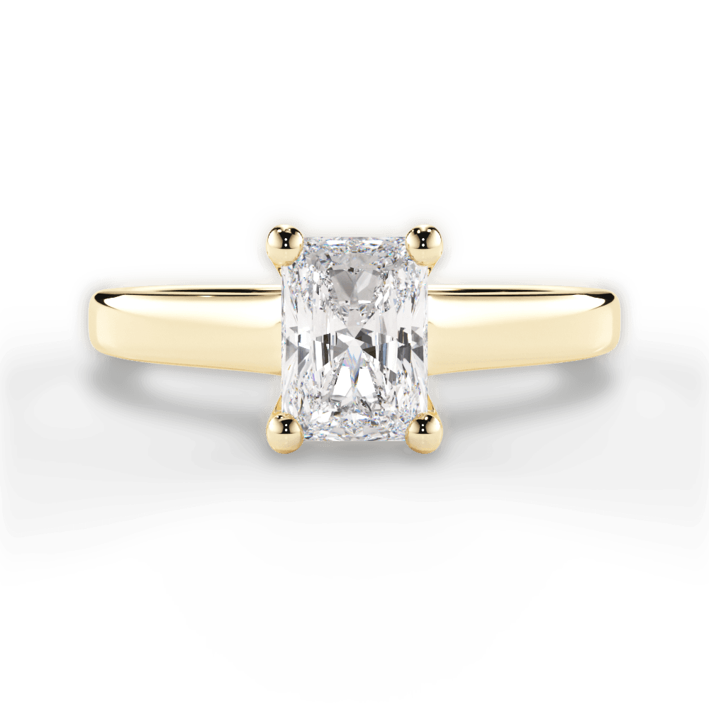 Ariana Radiant Cut Lab Grown Diamond 18Kt Yellow Gold Engagement Ring