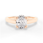 Courtney Oval Cut Lab Grown Diamond 18Kt Rose Gold Engagement Ring