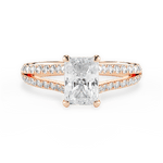 Kendra Radiant Cut Lab Grown Diamond 18Kt Rose Gold Engagement Ring