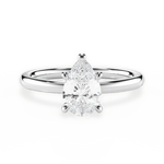 Angela Pear Cut Lab Grown Diamond Platinum Engagement Ring