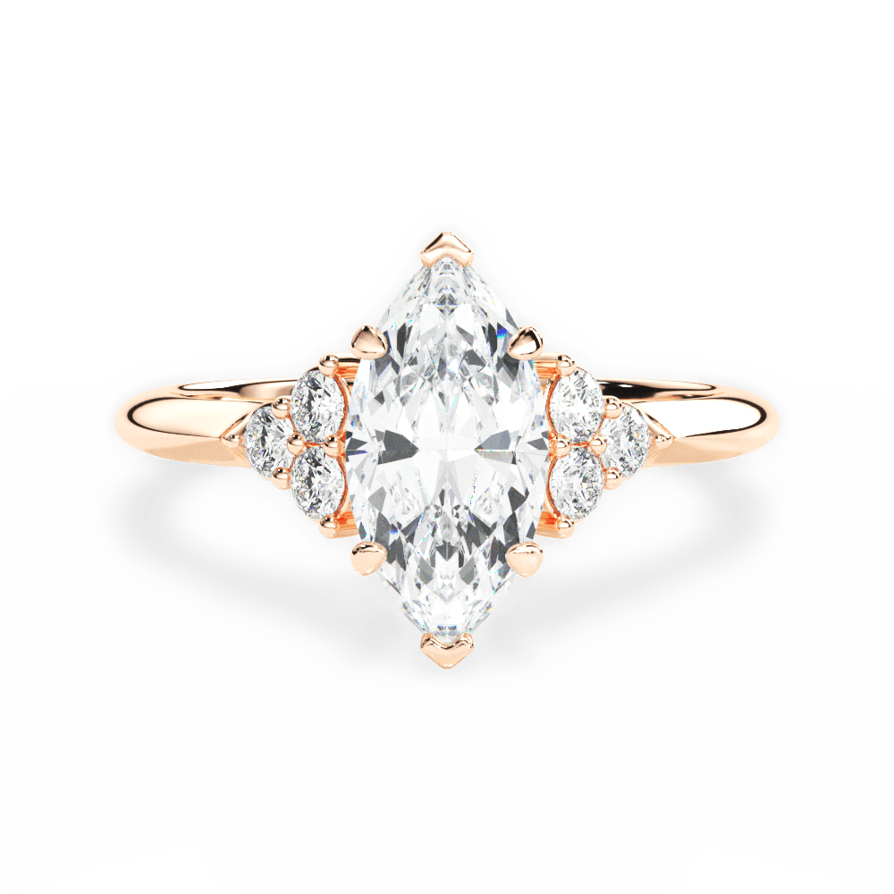 Celeste Marquise Cut Lab Grown Diamond 18Kt Rose Gold Engagement Ring