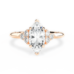 Celeste Marquise Cut Lab Grown Diamond 18Kt Rose Gold Engagement Ring
