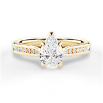 Elena Pear Cut Lab Grown Diamond 18Kt Yellow Gold Engagement Ring