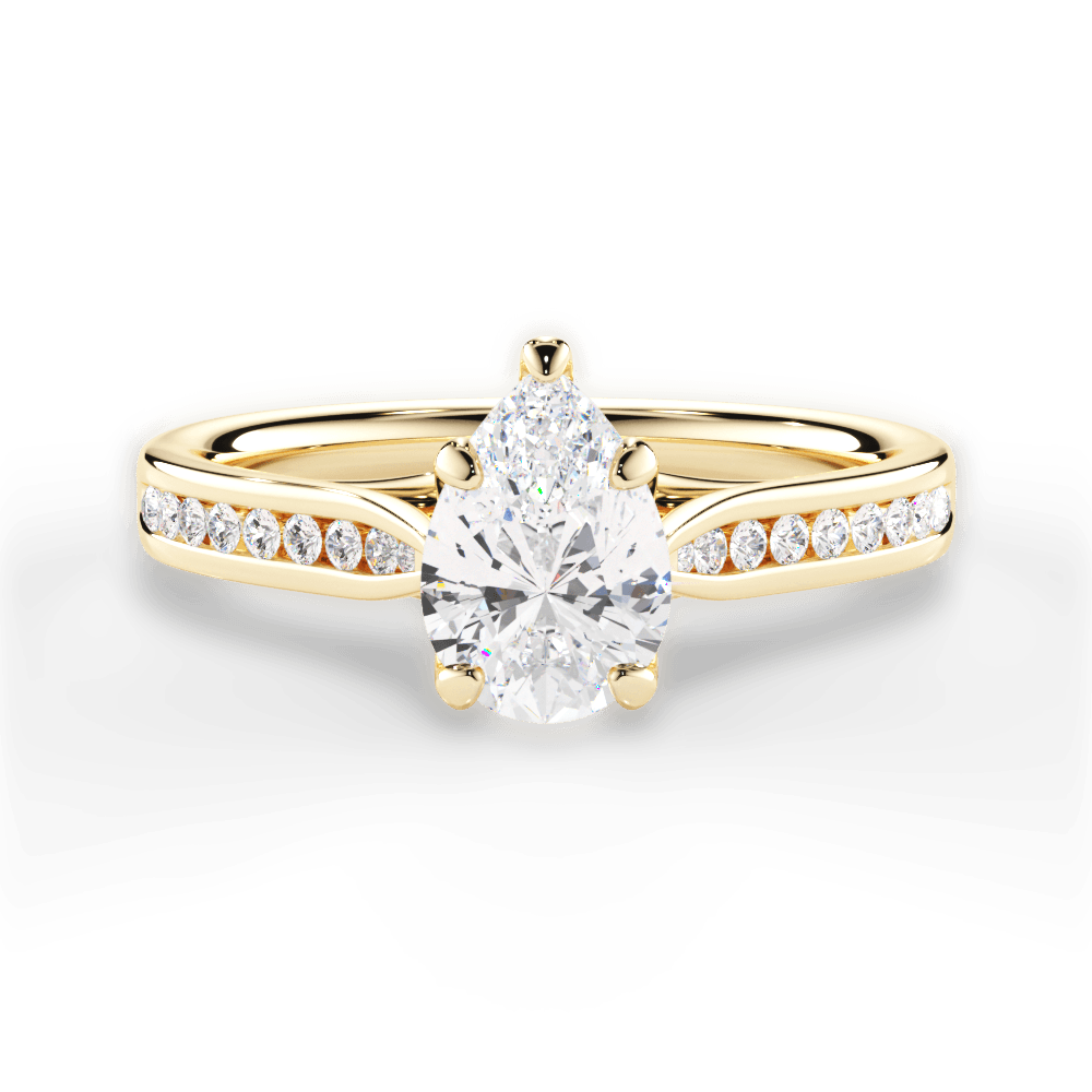 Elena Pear Cut Lab Grown Diamond 18Kt Yellow Gold Engagement Ring