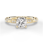 Josephine Cushion Cut Lab Grown Diamond 18Kt Yellow Gold Engagement Ring