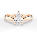 Colleen Pear Cut Lab Grown Diamond 18Kt Rose Gold Engagement Ring