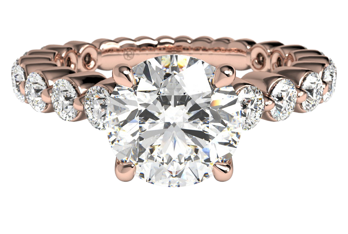 Jillian Cushion Cut Lab Grown Diamond 18Kt Rose Gold Engagement Ring