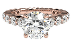 Jillian Cushion Cut Lab Grown Diamond 18Kt Rose Gold Engagement Ring