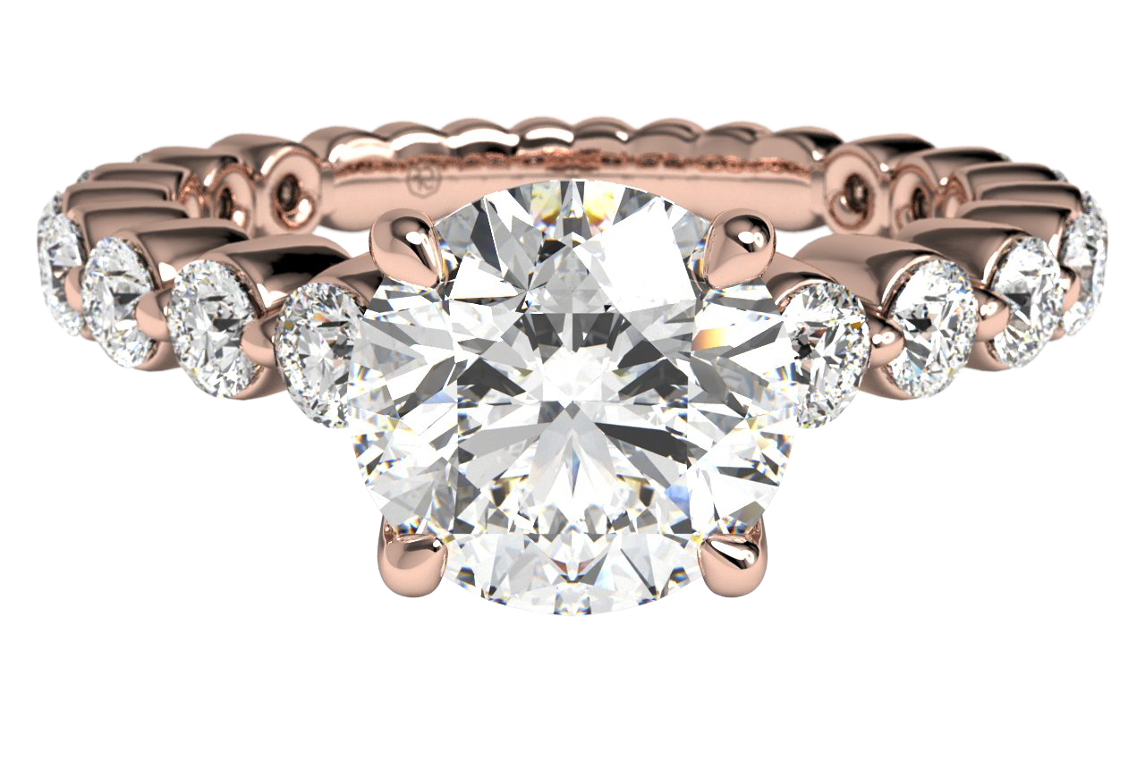 Jillian Cushion Cut Lab Grown Diamond 18Kt Rose Gold Engagement Ring