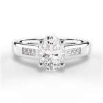 Brittany Oval Cut Lab Grown Diamond Platinum Engagement Ring