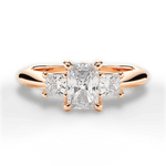 Dorothy Radiant Cut Lab Grown Diamond 18Kt Rose Gold Engagement Ring