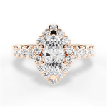 Lacey Marquise Cut Lab Grown Diamond 18Kt Rose Gold Engagement Ring
