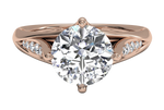 Connie Round Cut Lab Grown Diamond 18Kt Rose Gold Engagement Ring