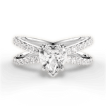 Lauren Heart Cut Lab Grown Diamond Platinum Engagement Ring