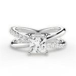 Jennifer Princess Cut Lab Grown Diamond 14Kt White Gold Engagement Ring