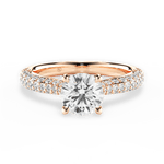 Kira Round Cut Lab Grown Diamond 18Kt Rose Gold Engagement Ring