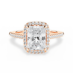 Jeanne Radiant Cut Lab Grown Diamond 18Kt Rose Gold Engagement Ring