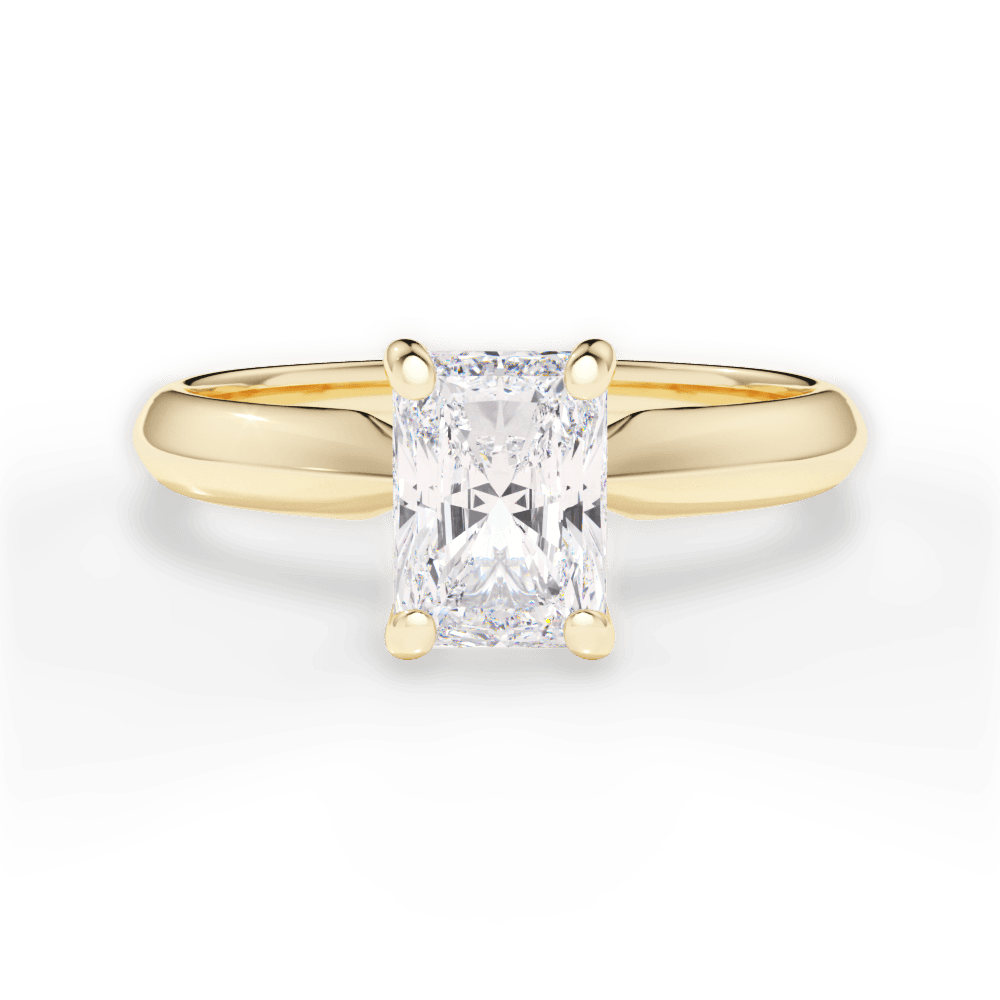 Beth Radiant Cut Lab Grown Diamond 18Kt Yellow Gold Engagement Ring